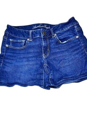 American Eagle Outfitters Dark Blue Denim Jean Shorts